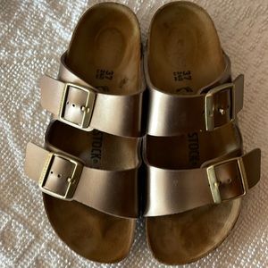 New Birkenstock Shoes Metallic Copper Color